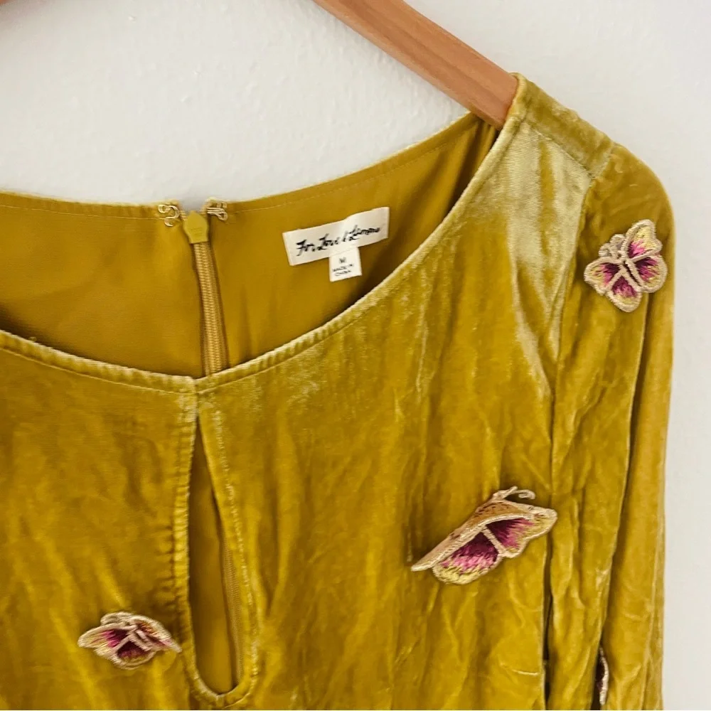 For Love and Lemons Papillon Dress - Velvet Butterfly Goldenrod - Picture 7 of 7